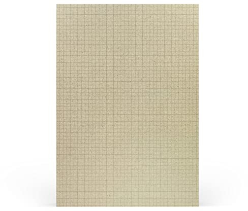 Generisch Graspapier Notizblock Block DIN A4, Kariert, Nachhaltig, Schreibblock, 50 Blatt, Abreißbar