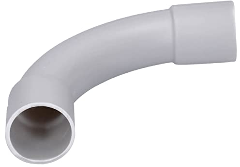 25 Stück Voxura Rohrbogen Rohr-winkel 90 Grad für Kunststoff-Stangenrohr Ø 25mm grau