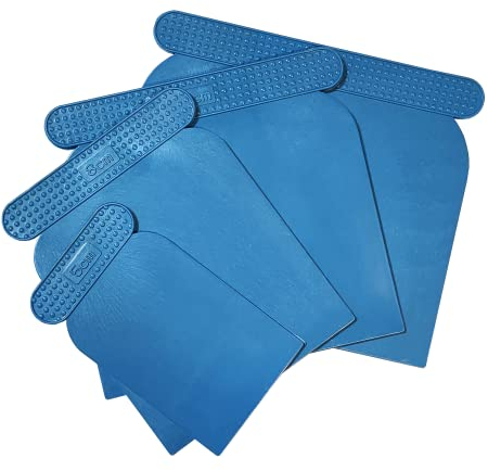 4 Pezzi Spatola da Muratore in Plastica per Stucco (50/80 / 100/120 mm) Flessibili e Resistenti agli Acidi, per spalmare Colore e Pasta Materica o Per la Preparazione di Inchiostri