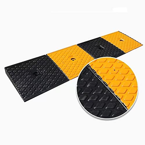 JKIOOW Gummi Bordsteinrampen Tragbare Bordsteinkanten Rutschfeste Schwelle Rampen Auffahrkeile 5cm Hoch for Parkplätzen Fabriken und Bereichen Entlang der Straße ( Size : 100*15*5cm/39*5.9*1.9IN )