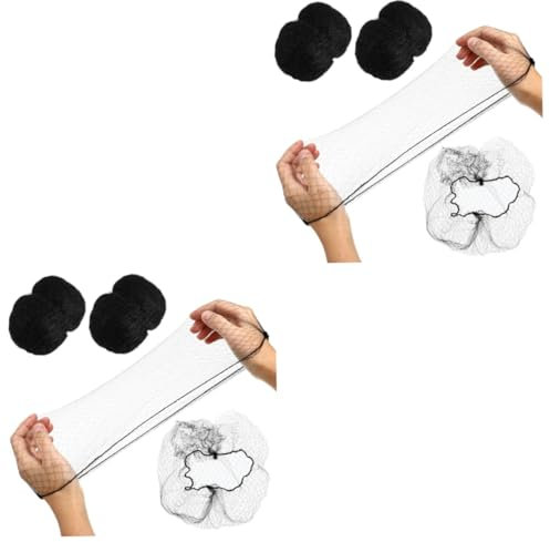 FOMIYES 200stücke Unsichtbare Haarnetze Elastisches Mesh Für Dutt Atmungsaktive Haarnetze Für Koch Und Lebensmittelservice Schwarz Für Perücken Und Dutt-frisuren