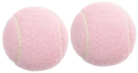 CORHAD Balones de Tenis de Goma Rosa para Entrenamiento, 2 Piezas Ligeras para Principiantes Mejor Control y Fácil Seguimiento en Práctica de Golpes