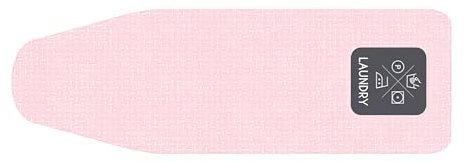 BÜGELBRETTBEZUG Muleton 140x50cm mit Zugkordel Schaumstoffpolsterung Anthrazit Grau Bügeltischbezug Vintage Look Bezug Bügelbrett Bügeltisch 2-Varianten (Rosa-19)