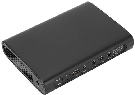 Mini Fuente de Alimentación Ininterrumpida de UPS, Fuente de Alimentación de Emergencia de 20000mAh para Enrutador, Módem, Cámara de Seguridad (Enchufe Europeo 100-240 V)
