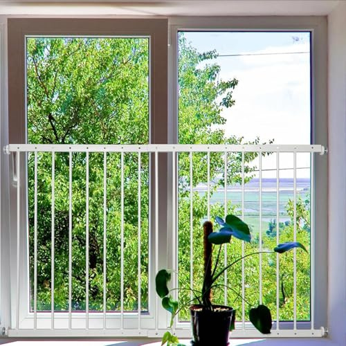 Gardenova Window Guards for Children, Fit 32.5-62.5 Wide Window Security Bar, White Window Bars Security Inside, 29.92inch High Child Safety Window Guard (2 Piece)