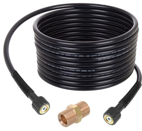 TECHKAR 200BAR Hochdruckschlauch 5m Verlängerung kompatibel mit Black Decker Lavor Parkside Hochdruckreiniger 15 mm Schaft