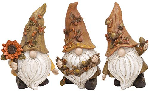 Valery Madelyn Autumn Decorations, Lovely Set of 3 Medium Gonks Ornaments, Waterproof Resin Halloween Home Decor,Gonks Gifts for Women, Fall Decorations for Living Room, Bedroom, Garden