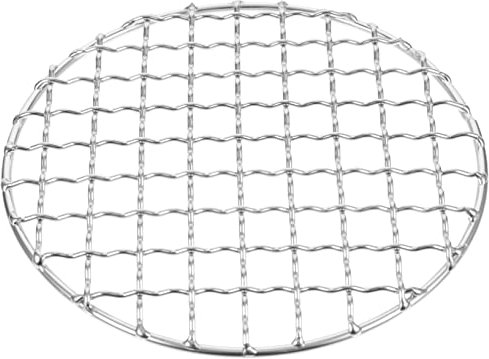 NULYLU Rundes Grillgitter Aus Edelstahl Grilldrahtgitter Rundes Grillnetz Für Fleisch Gemüse Fisch Praktisches Grillzubehör Für Außenbereich