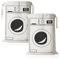 YZROHYI 2 Pezzi Sacco Biancheria Sporca Cotone,Sacchetti Cotone Vestiti,Sacco Stoffa con Coulisse,Sacchetto Biancheria Sporca Camper,Sacchetti Portabiancheria,Sacchetto di Immagazzinaggio Vestiti