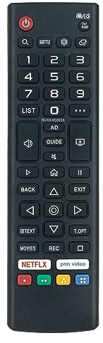 VINABTY Telecomando di Ricambio applicabile per LEVEL Miia Akai TV AKTV454JWB,HD8239W, HD8239, MT39W240S, AKTV434JWB-SMART, AKTV584JWB-SMART