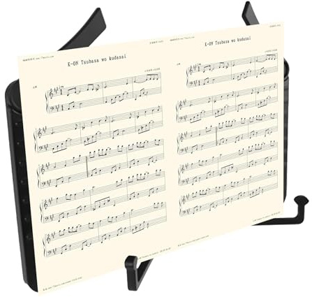 HANABASS Notenständer mit verstellbarem Design Zusammenklappbarer aus ABS tragbarer Leseständer für Bücher und Musiknoten zum Kochen und Lesen zu Hause