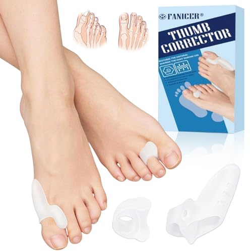 4 Paar Hallux Valgus Zehenspreizer,Toe Separator für den Großen Zeh,Silikon Zehentrenner,Reduziert Reibung & Druck,Universalgröße,Ideal für Täglichen Gebrauch