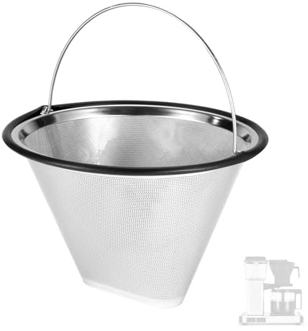 Coffee Filter Compatible with Technivorm Moccamaster Coffee Maker Machine, Stainless Steel #4 Reusable Metal Mesh Filters Replacement Parts for Richer Flavor Durable & Dishwasher Safe