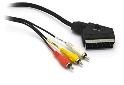 G&BL 265 Cavo Audio-Video, Scart Maschio - 3 RCA Maschio, In-Out, 2.0 m, Nero