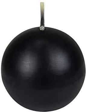 Zest Candle 6-Piece Ball Candles, 3-Inch, Black