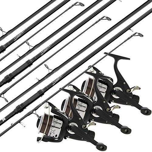 1, 2 or 3x Carp Seeker 12ft / 3.6m Coarse Fishing Rods + 1, 2 or 3x Max 40 2BB Carp Runner Reels (1 Rod & 1 Reel)