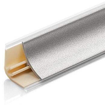 DQ-PP 3m WINKELLEISTE – Aluminium Satin – 13 x 13mm – PVC – Küchenleiste Arbeitsplatte Abschlussleiste Küchenabschlussleiste Wandabschlussleiste Tischplattenleisten