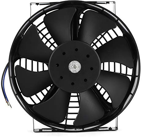 Ventilateur Radiateur Moteur, Qiilu 10in DC 12 V ventilateur universel moteur refroidissement radiateur électrique climatisation 80 W 2400 tr/min pour voiture camion