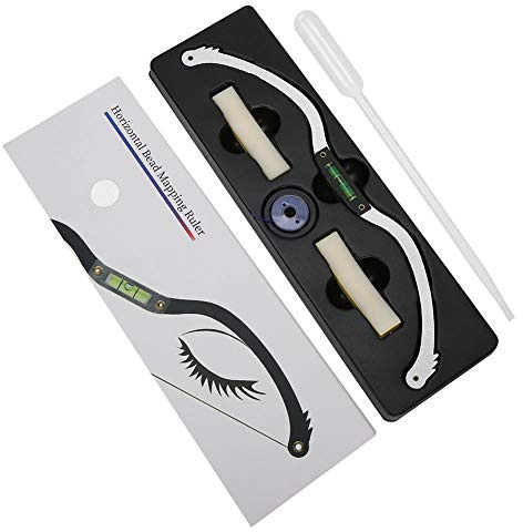 Linienmarkierungslineal - Professionelles Augenbrauen-Tattoo-Positionierungslineal mit Mapping-Faden Augenbrauen-Bogen-Mapper-Werkzeug für Geformte Augenbrauen Permanent Makeup Tattoo Stencilil(02)