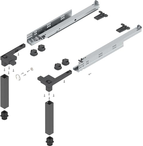 Blum Space-Step Sockelbeschlag Set Tragkraft 150 kg 460mm Kunststoff/Stahl grau