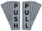 RDLCAR Push Pull Door Signs 60mm x 190mm Set of 10 Self Adhesive Vinyl Stickers Easy to Install Design for Doors in Restaurants Bars Schools and Homes Silver