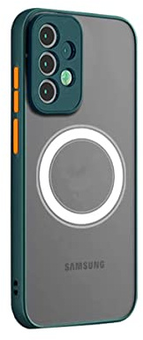 Doowear Galaxy A53 5G Case Magnetic [Support Magsafe Charger] Wireless Anti-Scratch Shockproof Matte Clear Full Camera Protection Slim Thin Phone Cover Case for Samsung Galaxy A53 5G 6.5-Dark Green