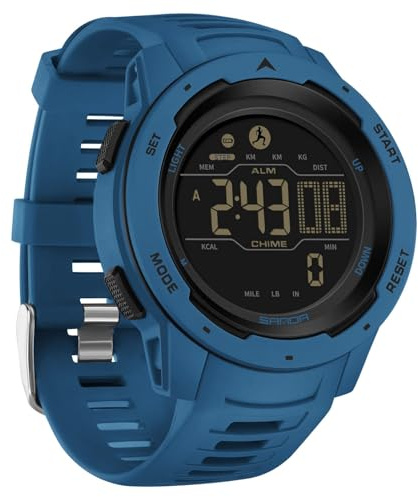 findtime Montre de Sport numérique Militaire pour Homme étanche 50M avec chronomètre Alarme Compte à rebours Double Temps