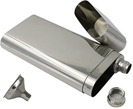 SCALZE Flasque Vin Portable Whisky Pot Bouteille Bouchons Hip Flacons d'alcool Boissons en Acier Inoxydable avec flagelleux Hip Flask