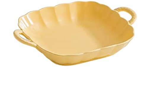 Lasagnera Piastra a doppio orecchio Forno in ceramica for la casa con teglia Teglia da forno piccola resistente alle alte temperature Piatto fondo quadrato Teglia da forno tinta unita Teglie da Forno
