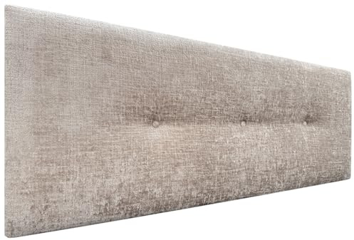 DHOME Kopfteil Natürliche Wolle Finish mit Knöpfen gepolstert Kopfteil Bett Schlafzimmer gepolstert Bettwäsche Winter Luxury (Beige Wolle, 160x50cm (150/160))