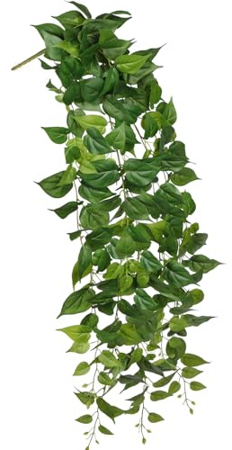 Briful Fake Hanging Plants Real Touch Pothos Vine Hanging Faux Plants Plastic Plants Hanging for Home Indoors Garden Decoration Pastoral Style Wall Greenery Branch 51“ Outdoor Wedding Decor
