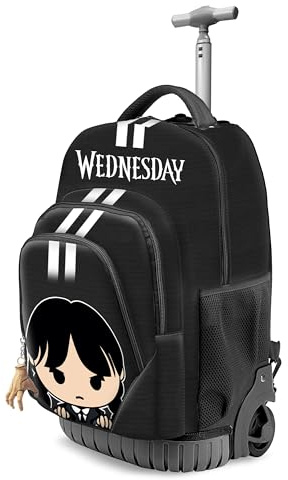 Wednesday Miércoles Cute-Mochila Trolley GTS Fan, Gris, 32 x 47 cm, Capacidad 39 L