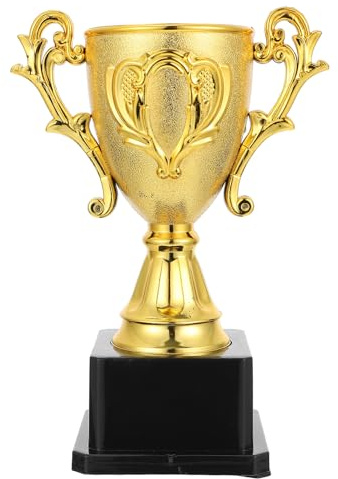 PartyKindom Auszeichnung Mit Trophäenpokal: Goldtrophäenpokal Aus Kunststoff Auszeichnung Für Den Ersten Platz Trophäenpokal Für Sportwettbewerbsparty