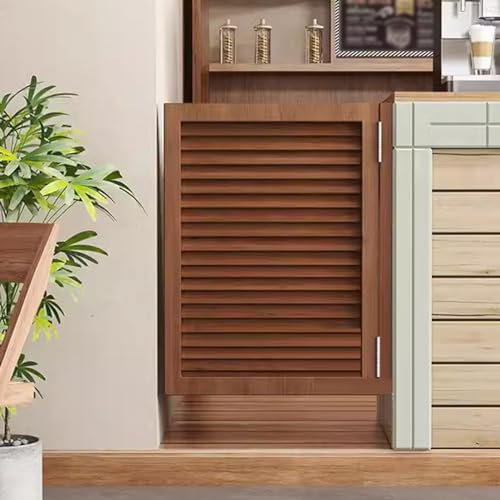 Porta singola battente per cabine da lavoro, 50,8 x 91,4 cm, mezza porta interna in legno per scale di cantina, porte del corridoio, pareti dell'ufficio, colore marrone, ideale per aperture da 121,9