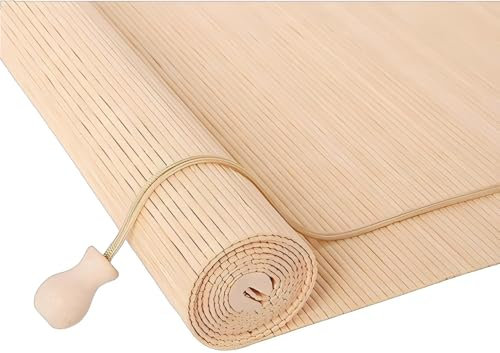 Bambusrollo, individuelle Größe, Verdunkelung, thermische Fensterblenden, einfache Installation, für den Innen- und Außenbereich
