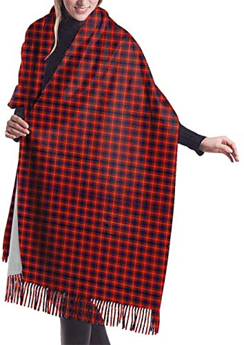 FJQWKLF Clan Fraser Tartan Plaid Damen-Schal, langer Schal, Kaschmir-Haptik, Schal, Wickeltuch, warmer Winterschal, 196,5 x 68,6 cm
