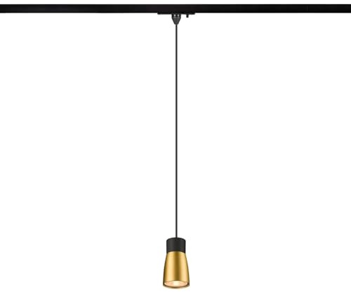 SLV PURI 2.0 Dome, 1~ Pendelleuchte, GU10, Pendellänge 200 cm, 1x max. 6 W, schwarz/gold