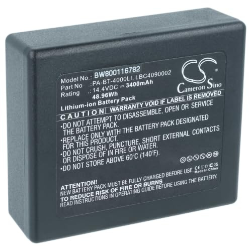 vhbw Akku Ersatz für Brother PA-BT-4000LI | LBF3250001 für Drucker Kopierer Scanner Etiketten-Drucker (3400 mAh, 14,4 V, Li-Ion)