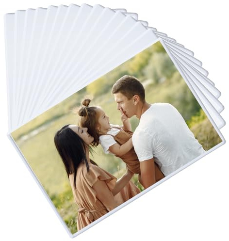 FRETONBA 15 Stück Magnet Bilderrahmen, 16,5 x 11,5 cm Fotomagnete, Weiß | Selbst Gestalten, Kühlschrankmagnete Fototaschen für Fotos Postkarten