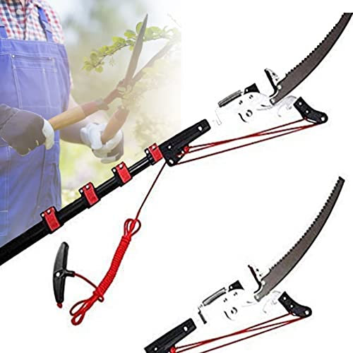 Extendable Pruning Saw - 24ft Tree Pruner with SK5 Cutting Blade, 4 Sections for Long Reach, Pole Saw Ideal for Pruning and Trimming Trees
