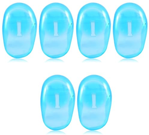 KUMSODE 6 Pezzi Copri Orecchie Per Doccia, Paraorecchie In Silicone Per Capelli Riutilizzabili Colorazione Dei Capelli, Paraorecchie Impermeabili Per Tinture Per Capelli Per La Casa Doccia Bagno