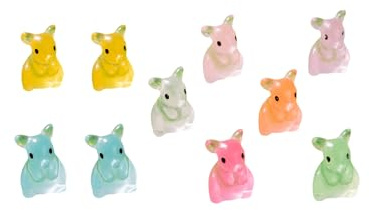 MultiColored Small Resin Mice 10 Pieces Glowing In Dark Collection For Dollhouses And Small Gardens Colorful Resin Animals Miniatures