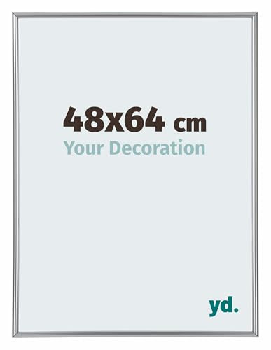 yd. Your Decoration - Cornice puzzle 48 x 64 cm, argento lucido, 500 – 1000 pezzi, in plastica