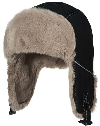 CLAPE Chapkas Bonnets de Trappeur Ushanka Hiver Cache Oreille Homme Chapka Russe Ski Outdoor Noir Black PL2509