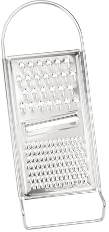 Ainkou Stainless Steel Flat Cheese and Vegetable Grater 3 Way Versatile Hand Hold Grater for Cheese Carrot Potato Dishwasher Safe