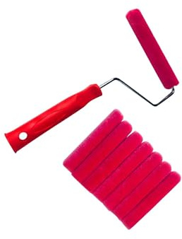 Zanthicia Leicht zu reinigendes Farbroller Set für vielfältige Projekte, darunter Innen und Außenanstriche sowie Heimwerkerarbeiten. Inklusive Pinsel, Farbroller und Malerzubehör.
