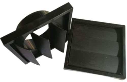 UTTASU Copertura per bocchetta di scarico in ABS da 10,2 cm, colore nero, per ventilazione asciugatrice e prevenzione parassiti