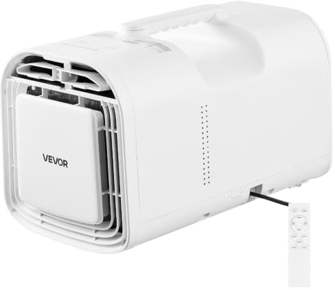 VEVOR Condizionatore Portatile da Campeggio 3000 BTU, Climatizzatore per Camper, Solo Raffreddamento 530 W, Controllo Touch e Telecomando, Timer 24h, Flusso d’Aria 200 m³/h, Alimentazione AC 220 V
