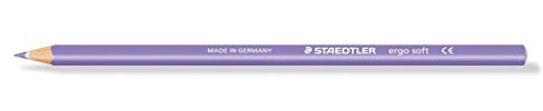 STAEDTLER 157-6 ergo soft Farbstift, ergonomische Dreikantform, rutschfeste Soft-Oberfläche, 12 Stück im Kartonetui, violett