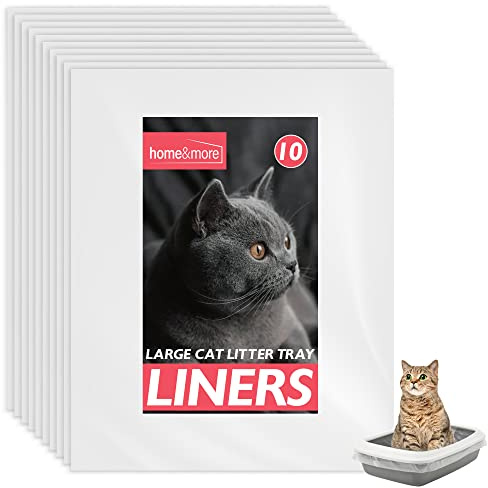 SOL 10pk Extra Large Cat Litter Tray Liners, 56cm x 70cm Thick Leak Proof Litter Bags, Tear-Resistant and Leak Proof Design for Easy Cleanup, Fit to Small to Large Cat Tray, Effortless Setup & Removal